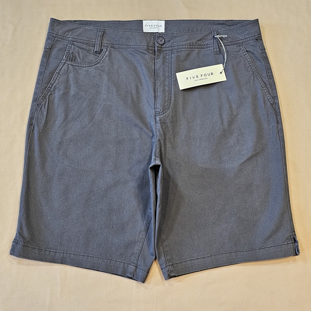 Five Four Tedbury Shorts Mens 36 Classic Gray Stretch 10" Chino Golf NWT Pockets